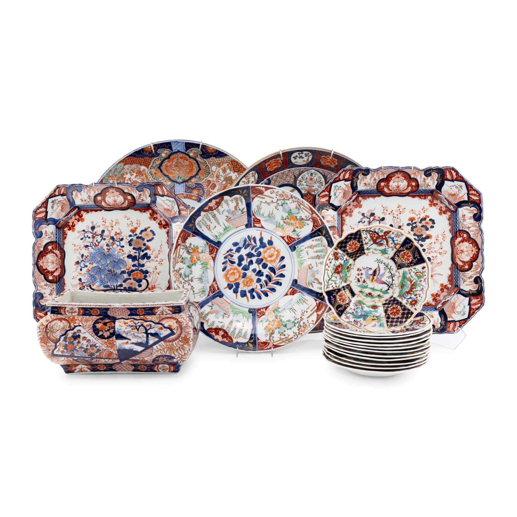 A Collection of Imari Decorated Porcelain Articles