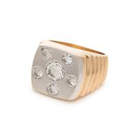 BICOLOR GOLD AND DIAMOND RING