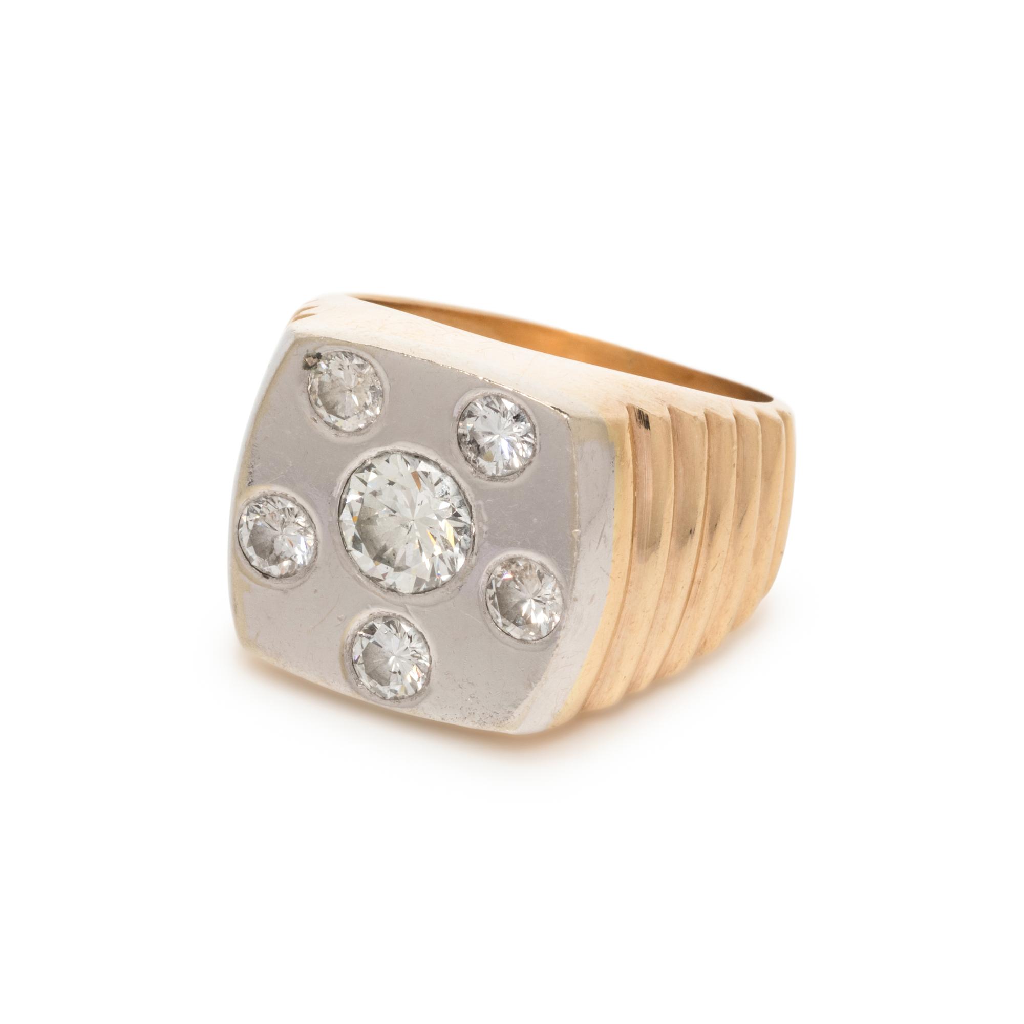BICOLOR GOLD AND DIAMOND RING