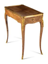 A Louis XV Gilt Bronze Mounted Tulipwood Table à Ecrire