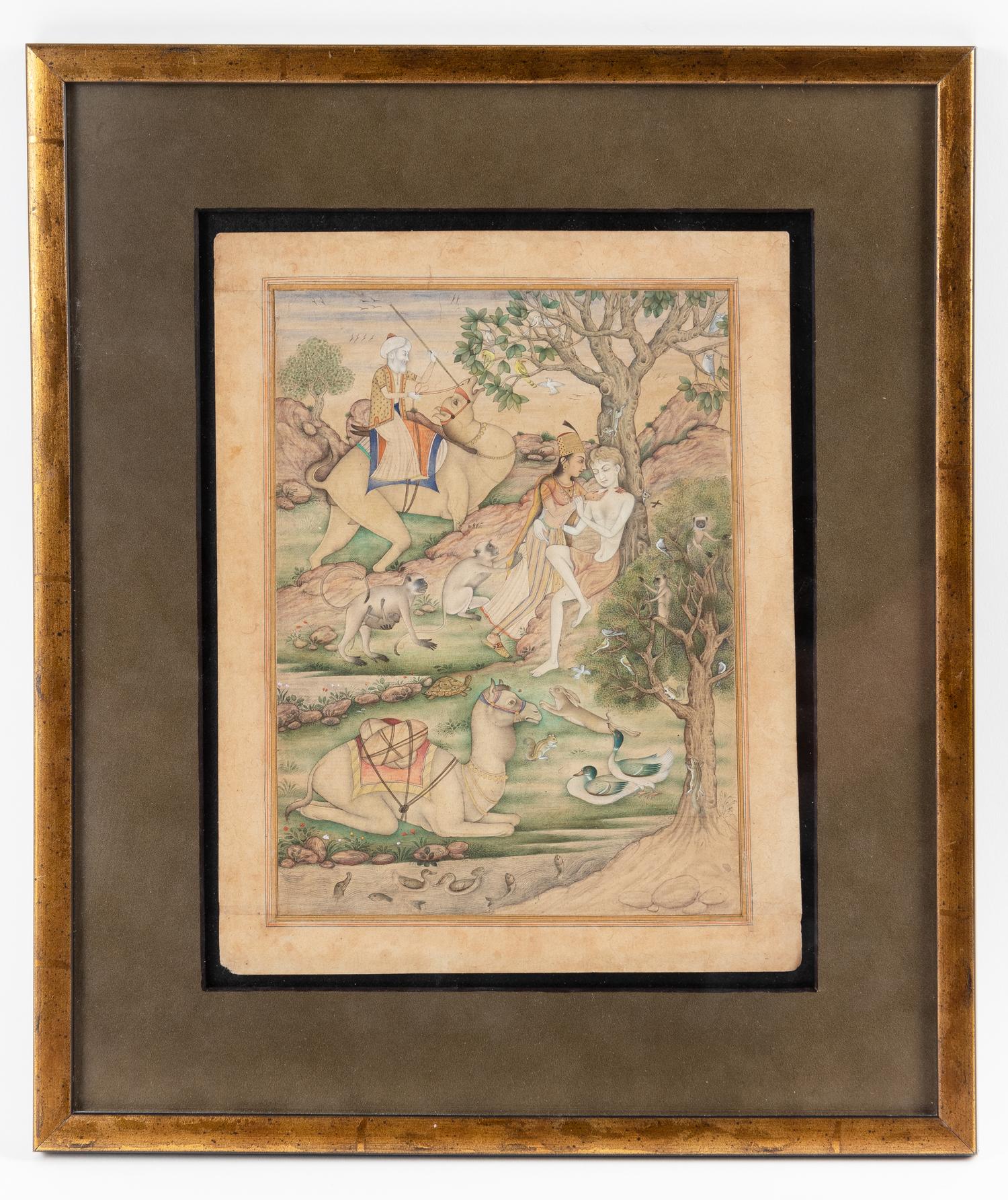 An Indo-Persian Miniature Painting 9 x 6 5/8 inches.