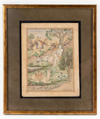 An Indo-Persian Miniature Painting 9 x 6 5/8 inches.
