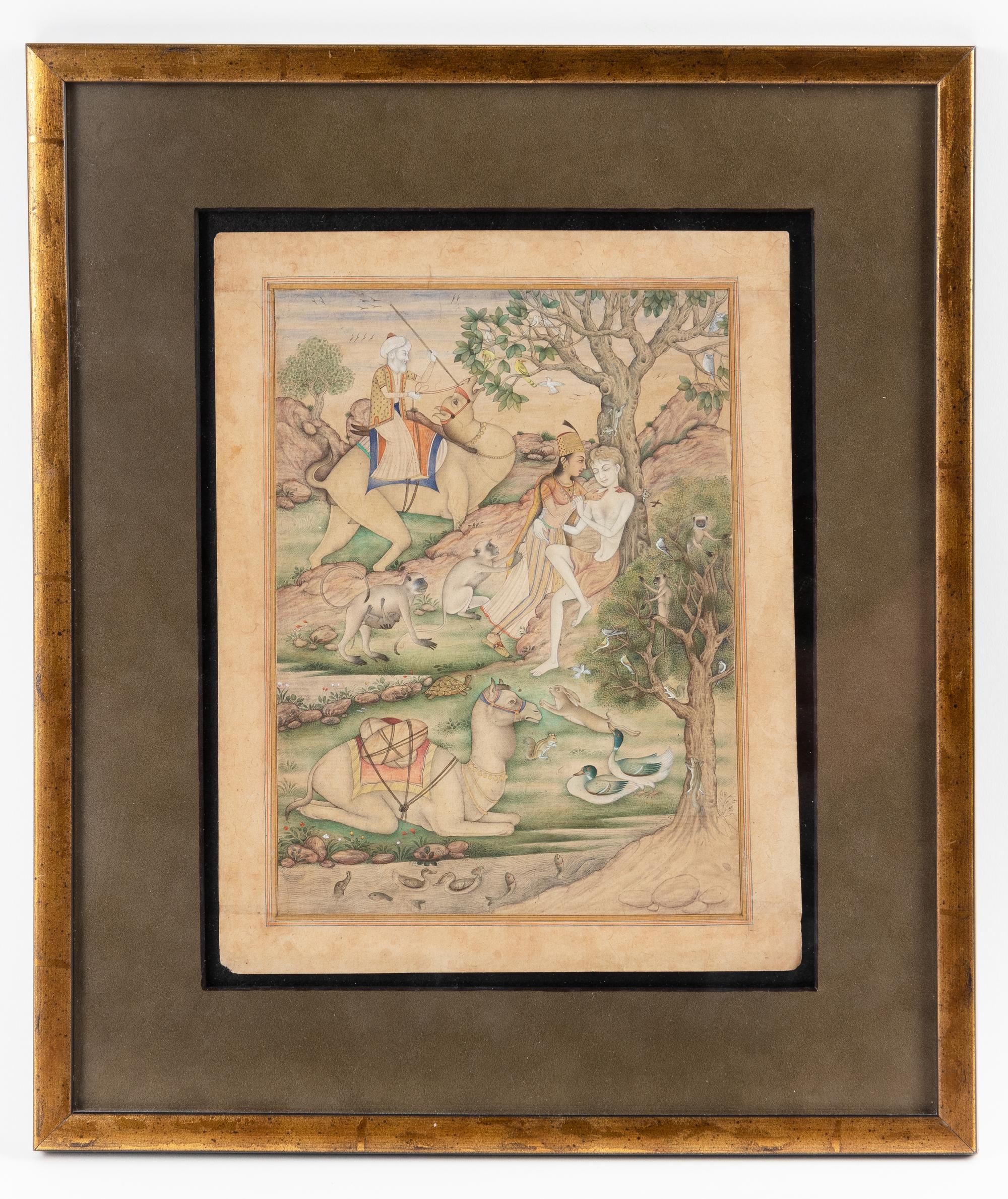 An Indo-Persian Miniature Painting 9 x 6 5/8 inches.