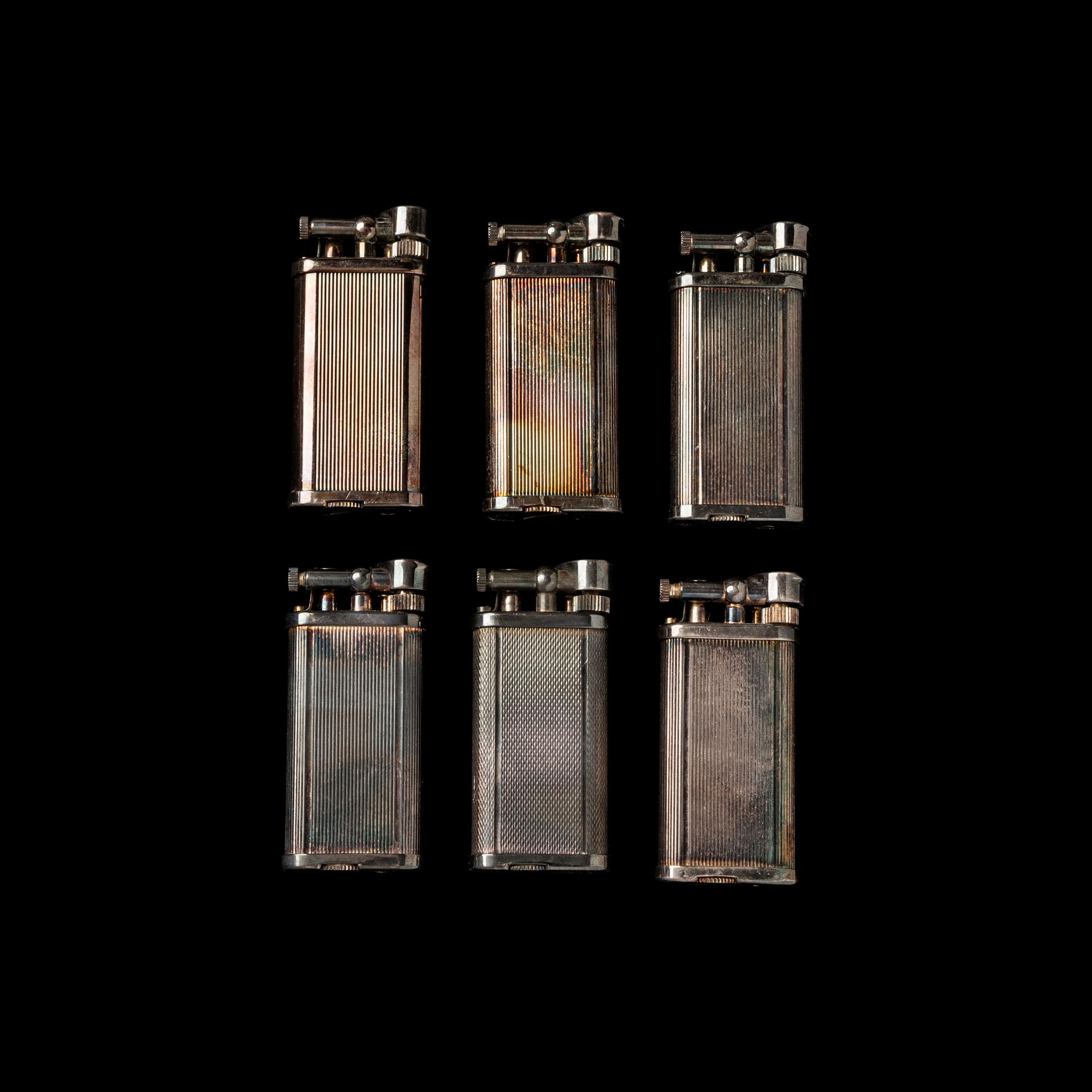 Six Alfred Dunhill Lighters
