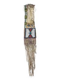 Shoshone Beaded Hide Tobacco Bag