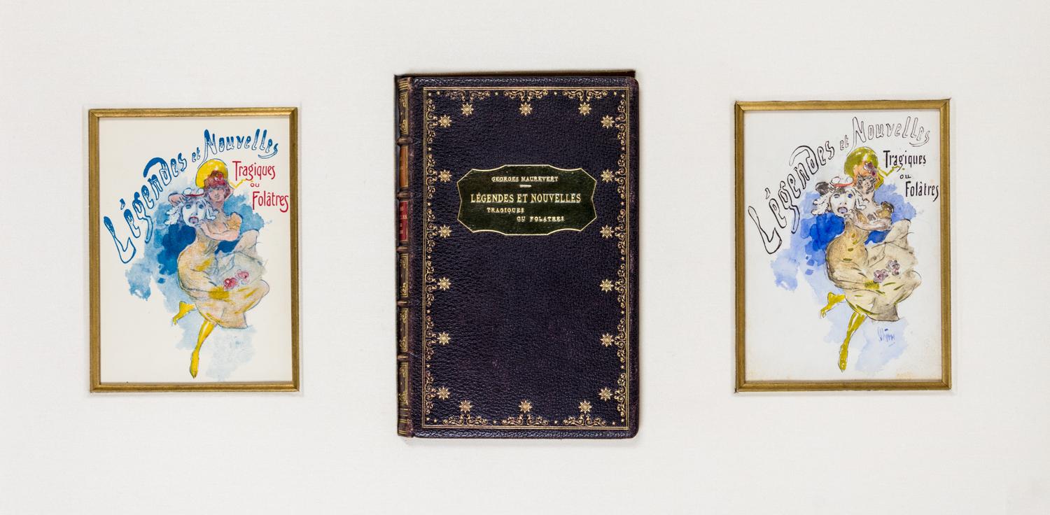 CHERET, JULES. Legends et nouvelles. Paris, 1910. First edition, first printing. With an original watercolor signed by Cheret.