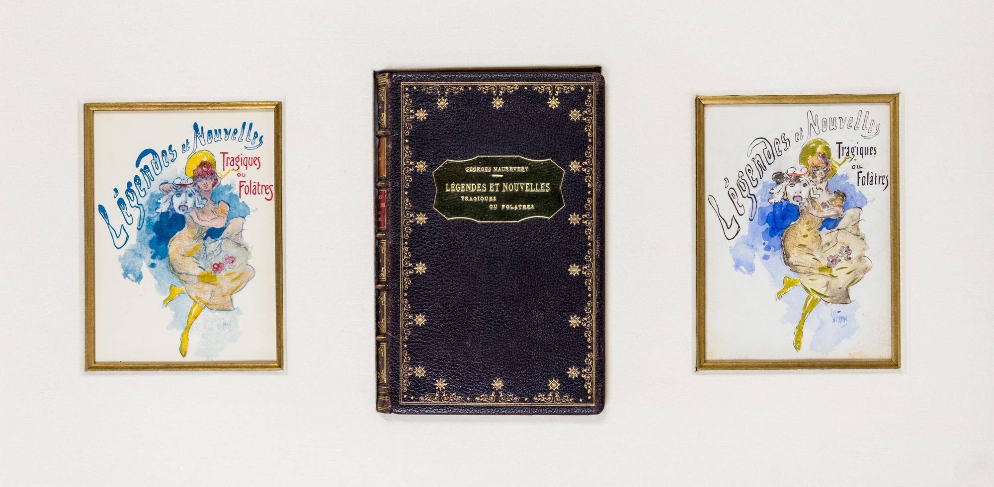 CHERET, JULES. Legends et nouvelles. Paris, 1910. First edition, first printing. With an original watercolor signed by Cheret.