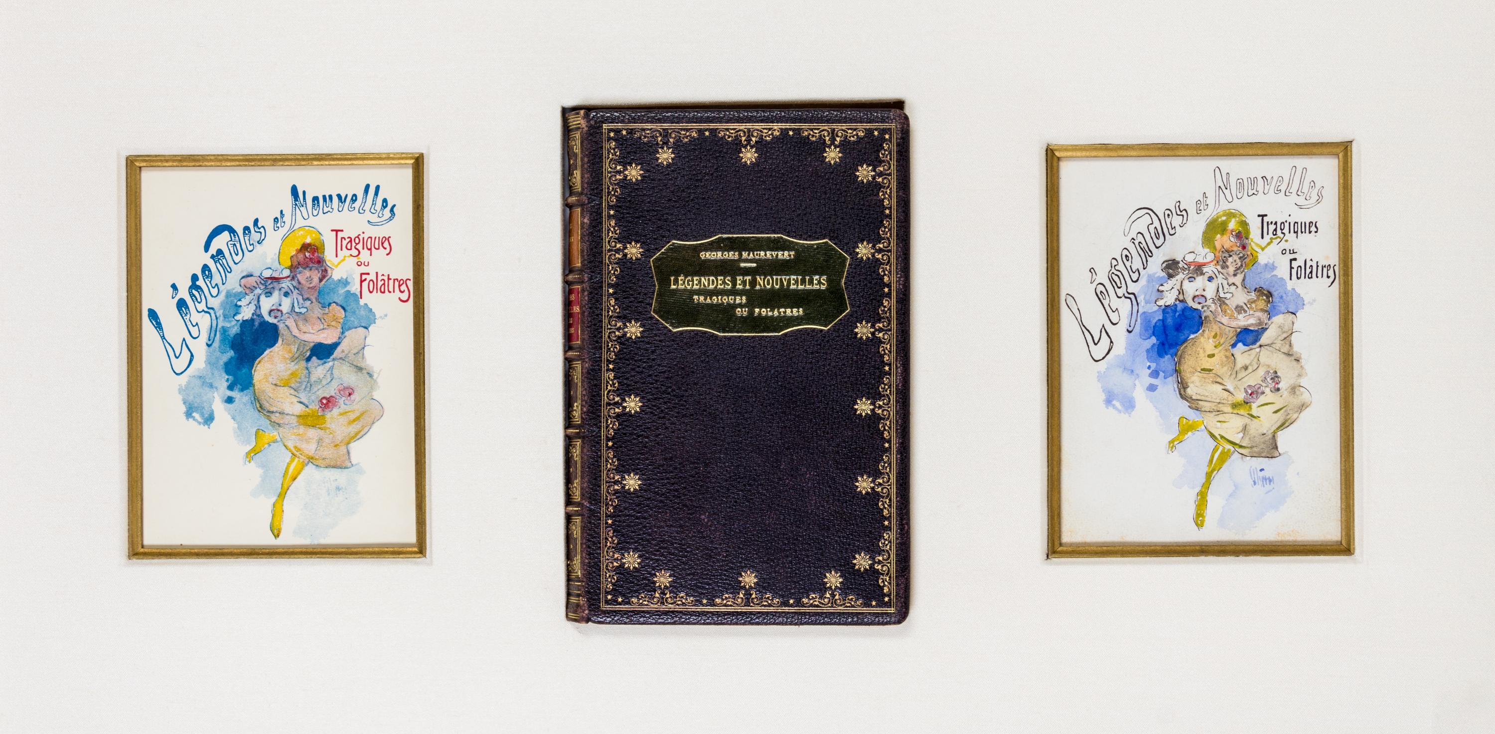 CHERET, JULES. Legends et nouvelles. Paris, 1910. First edition, first printing. With an original watercolor signed by Cheret.