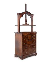 A George III Oak Linen or Book Press Chest