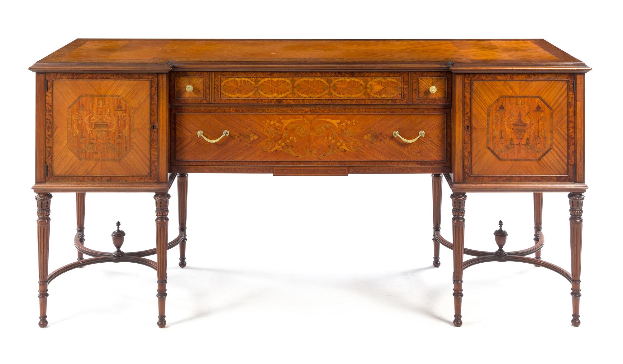 A Louis XVI Style Dining Room Suite Height of china cabinet 64 3/8 inches. — FIRST HALF 20TH CENTURY