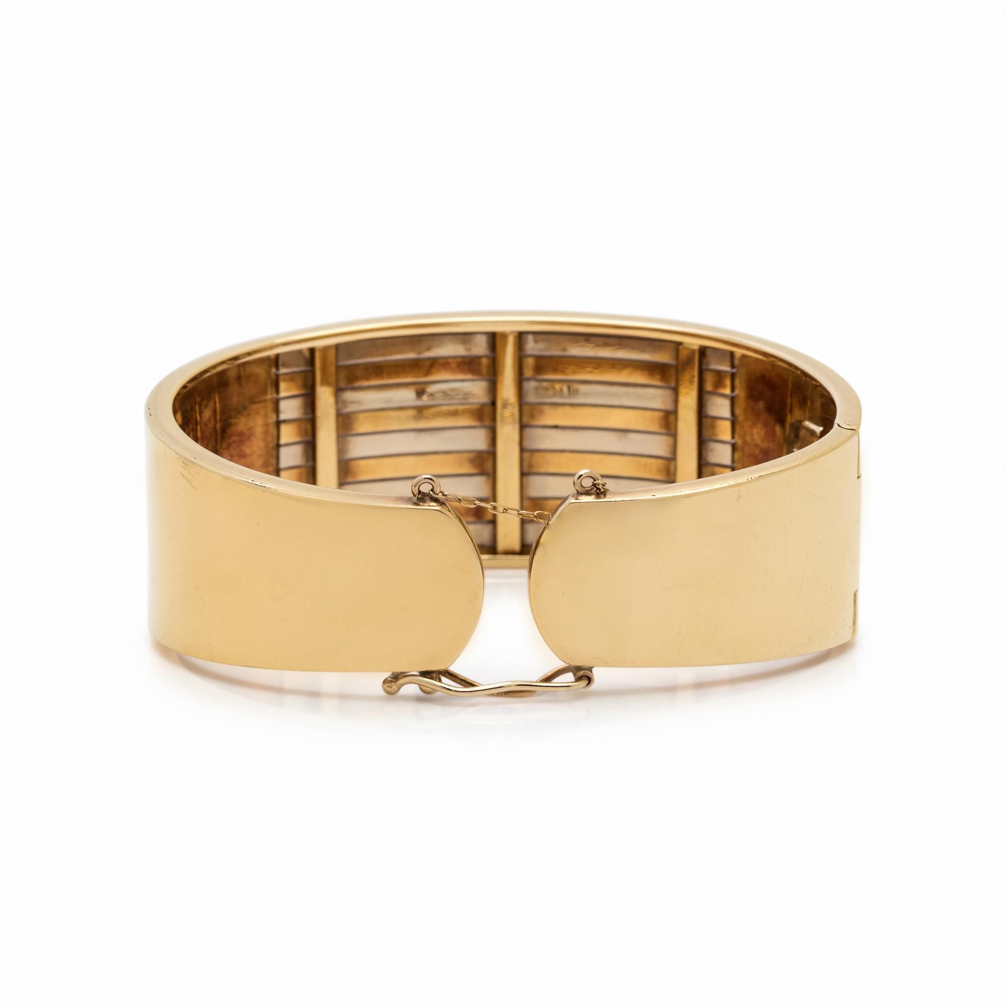 BICOLOR GOLD CUFF BRACELET