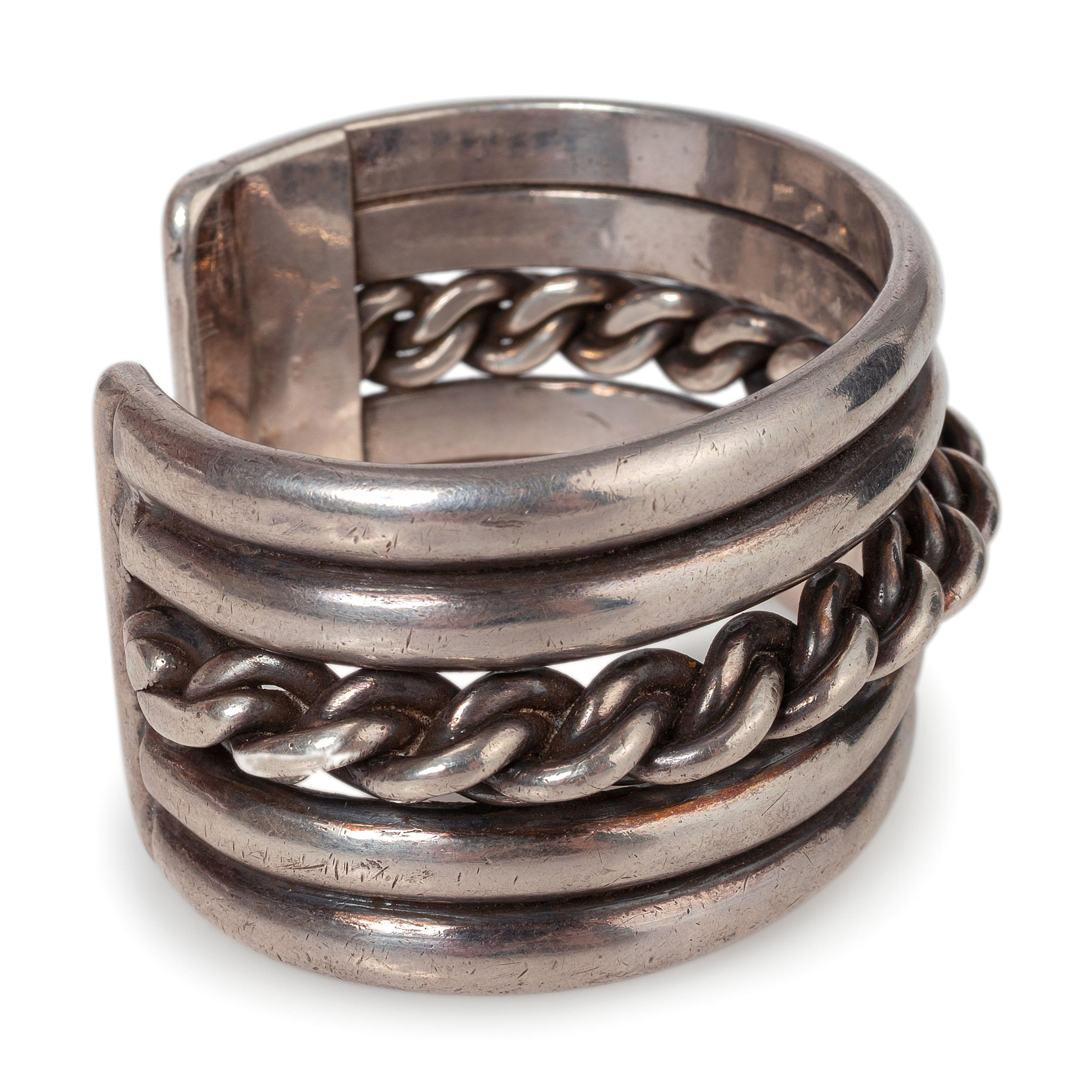 Southwestern-Style Heavy Sterling Silver Cuff Bracelet