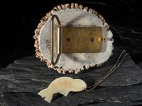 Antler Killer Whale Belt Buckle AND Walrus Ivory Seal Pendant