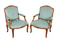 A Pair of Louis XV Style Mahogany Fauteuils en Cabriolet — LATE 19TH/EARLY 20TH CENTURY