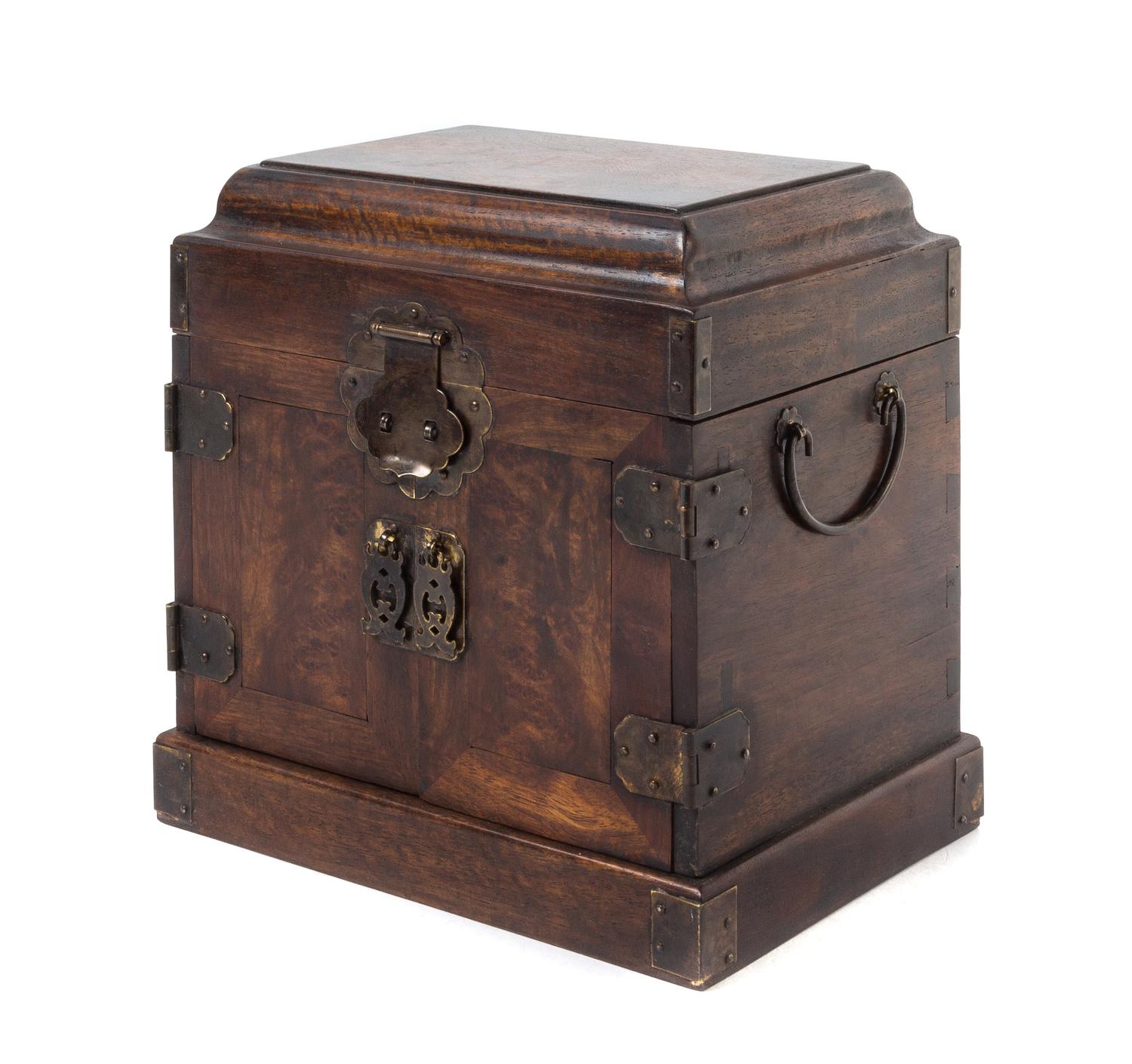 A Carved Hardwood Seal Chest
