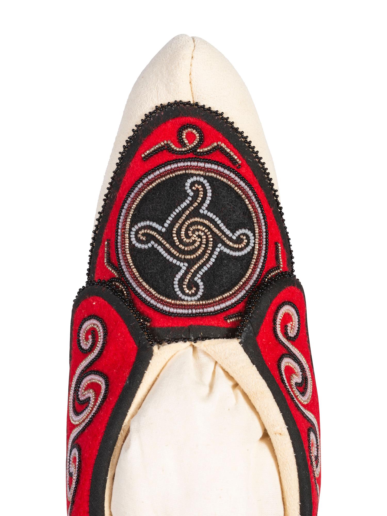 Beaded Hide Moccasins