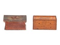 Two Miniature Paint-Decorated Boxes