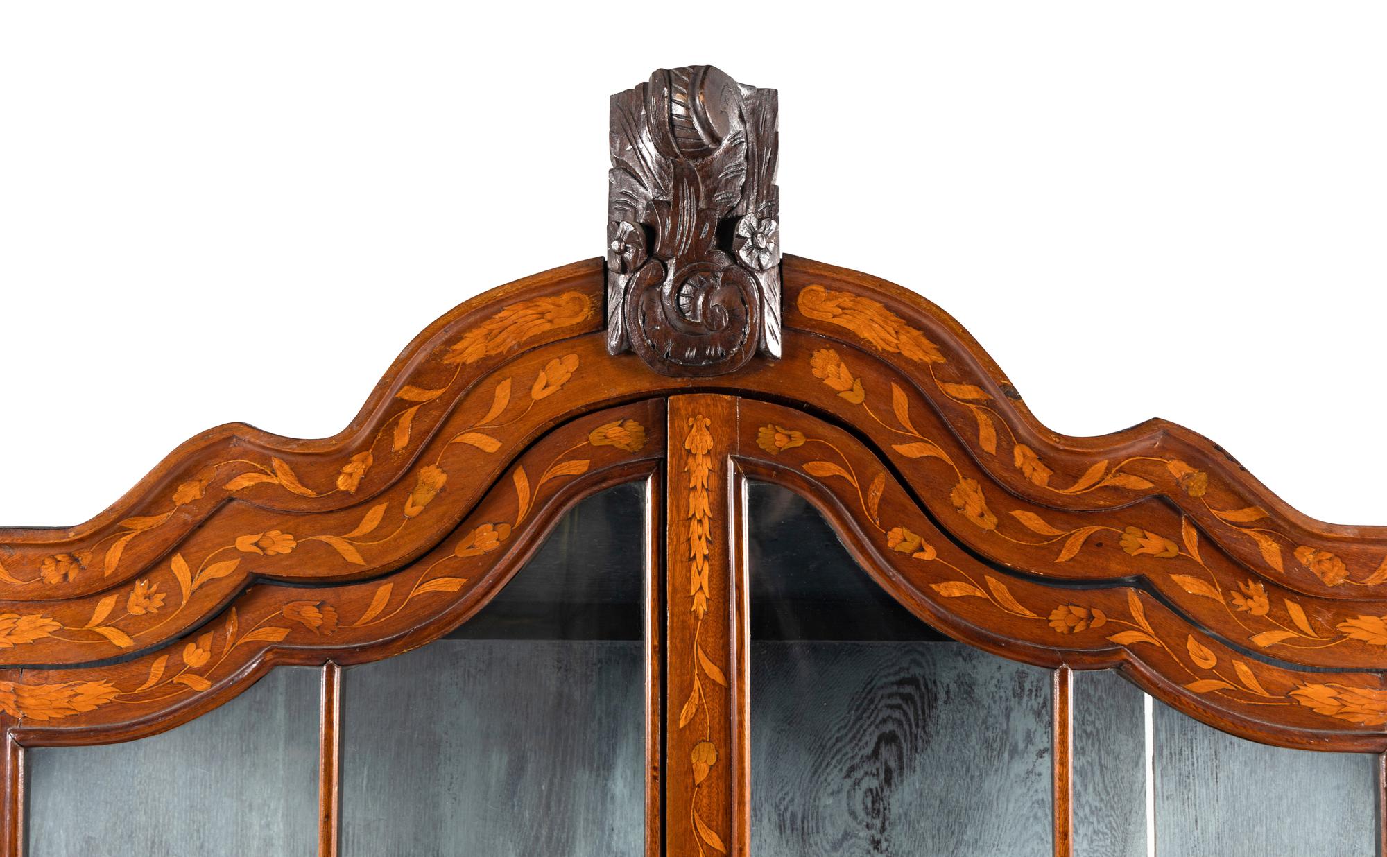 A Dutch Marquetry Bookcase