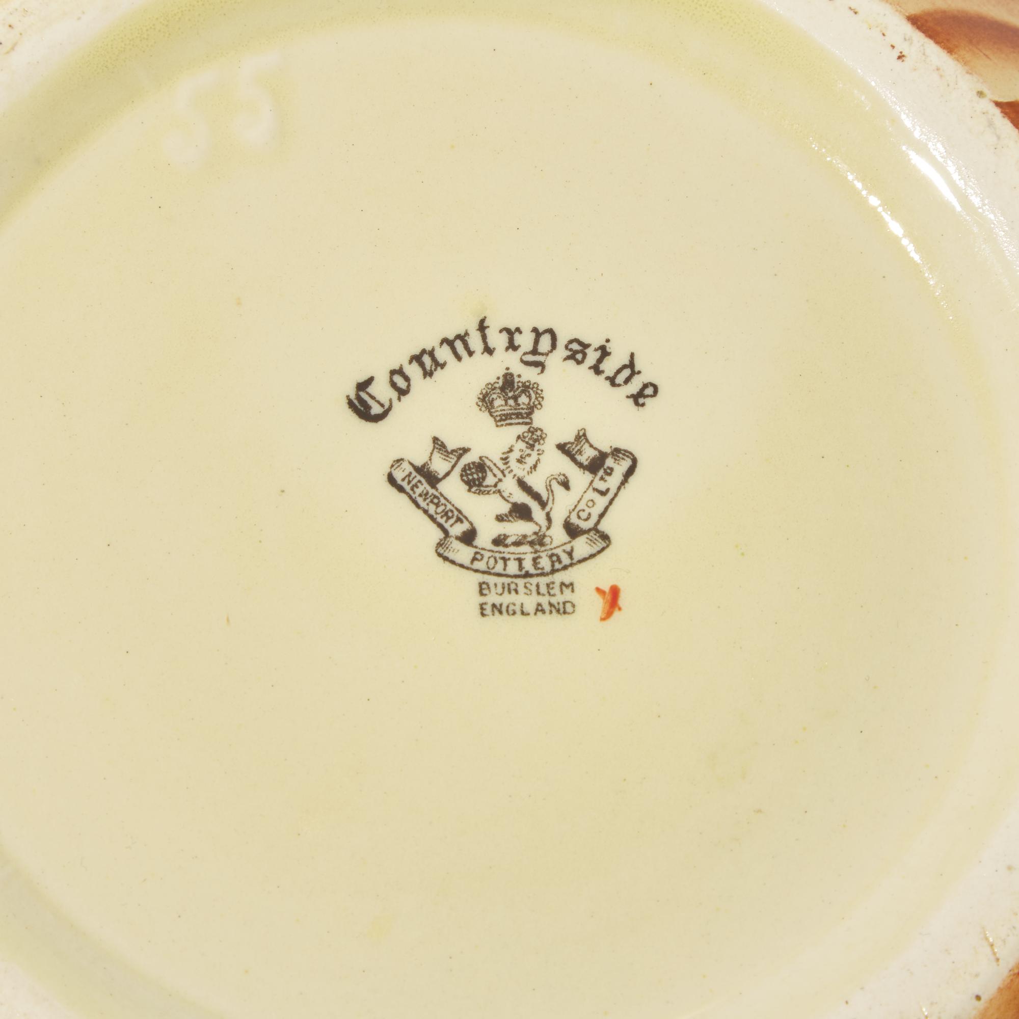 A Newport Countryside Painted Pottery Bowl