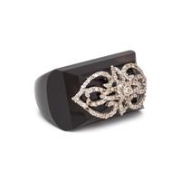 AGATE AND DIAMOND RING
