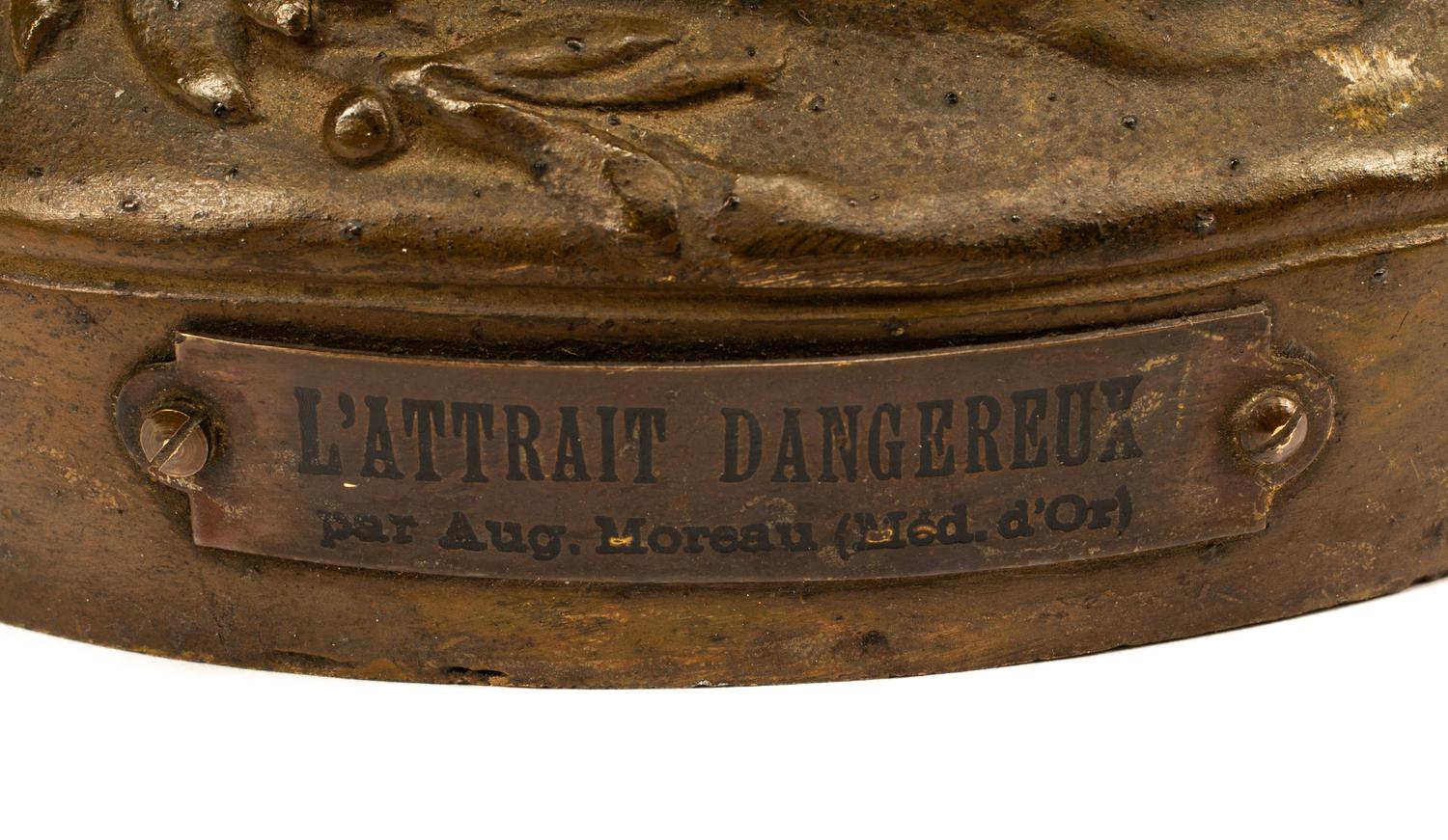 A French Patinated Bronze Figure of a Boy After Moreau