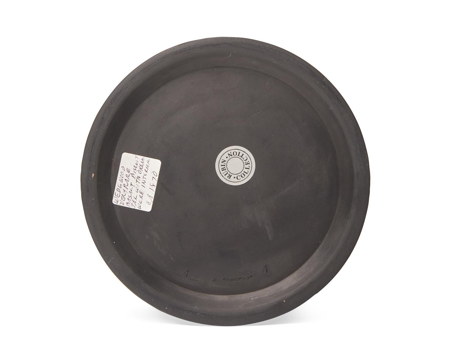 A Wedgwood Silver-Mounted Black Basalt Biscuit Jar