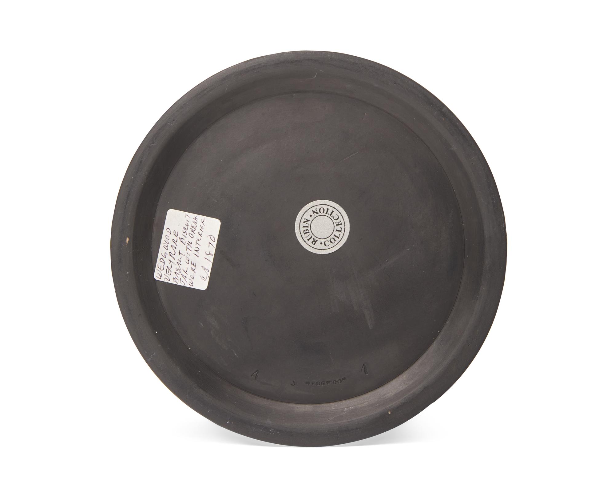 A Wedgwood Silver-Mounted Black Basalt Biscuit Jar