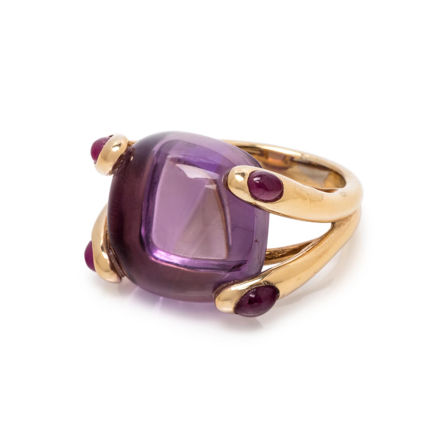 AMETHYST AND TOURMALINE RING