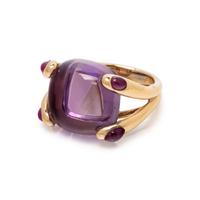AMETHYST AND TOURMALINE RING