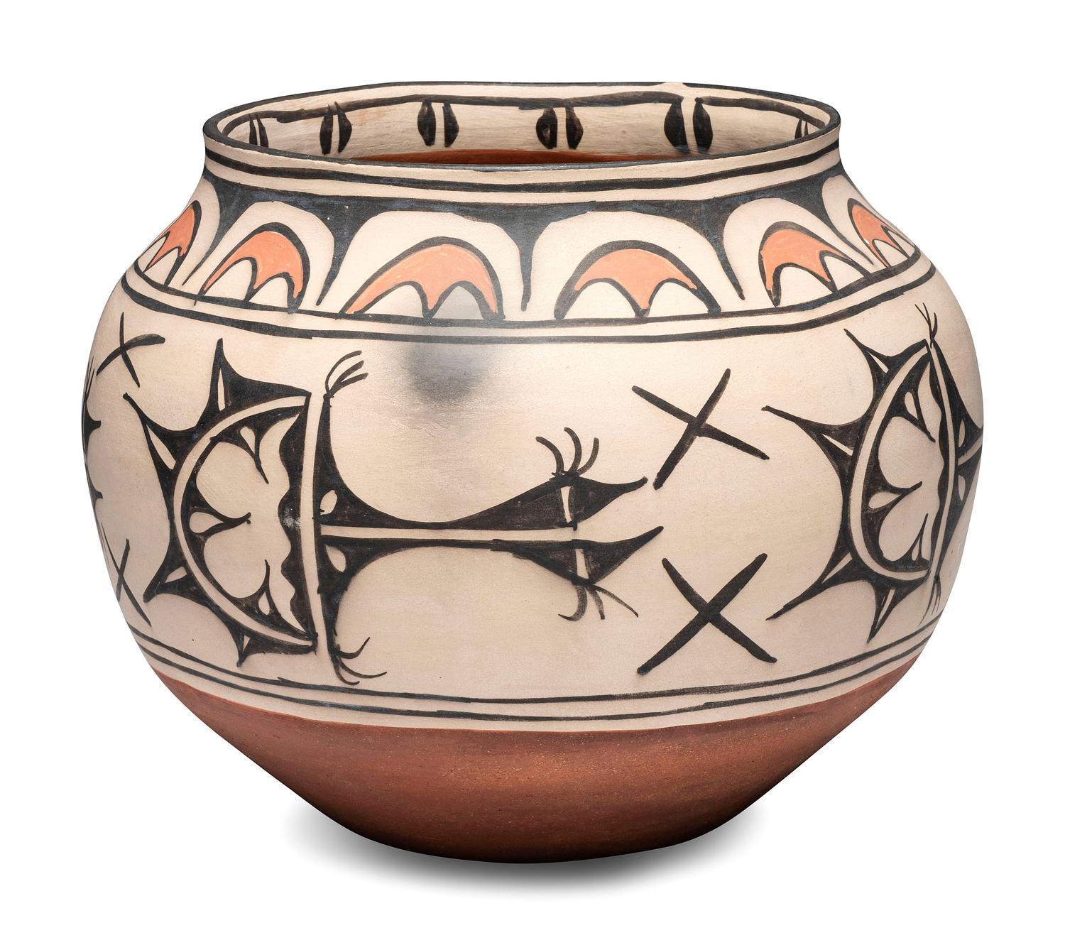 San Ildefonso Polychrome Pottery Storage Jar