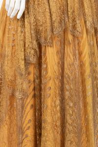 Velvet and Net Lace Evening Dress, 1940s