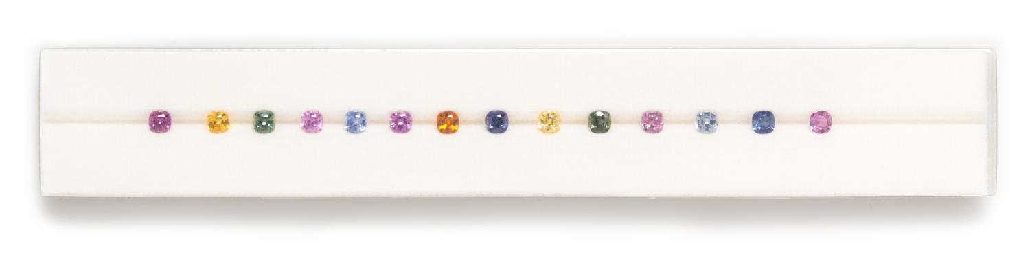 A Collection of Fancy Color Sapphires, 7.36 carats.