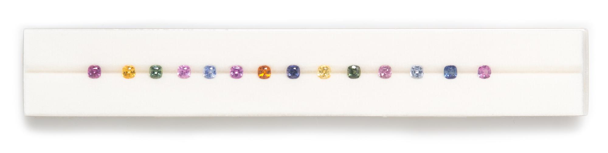 A Collection of Fancy Color Sapphires, 7.36 carats.
