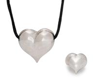 A Silver Heart Demi-Parure,