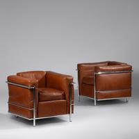 LC2 Club Chairs, pair, 1968 Cassina, Italy