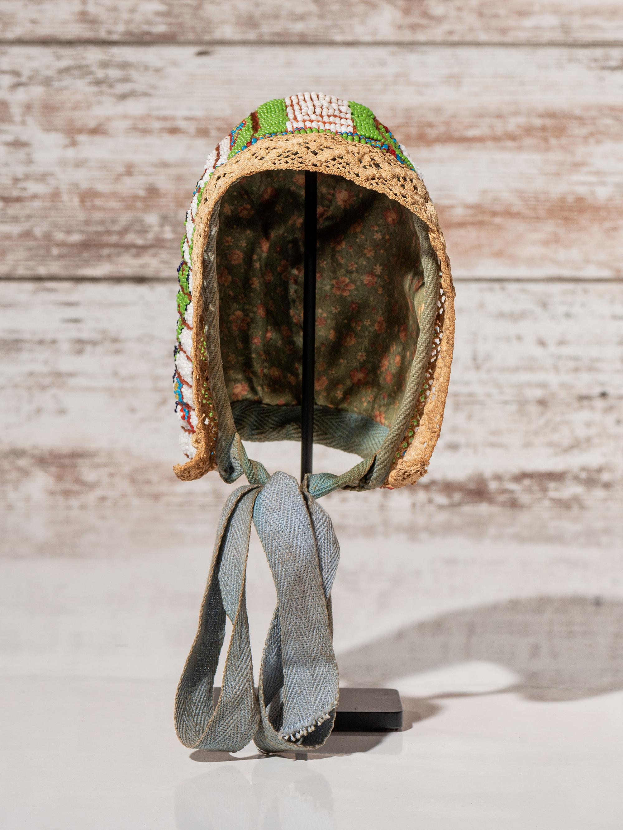 Sioux Child's Beaded Bonnet