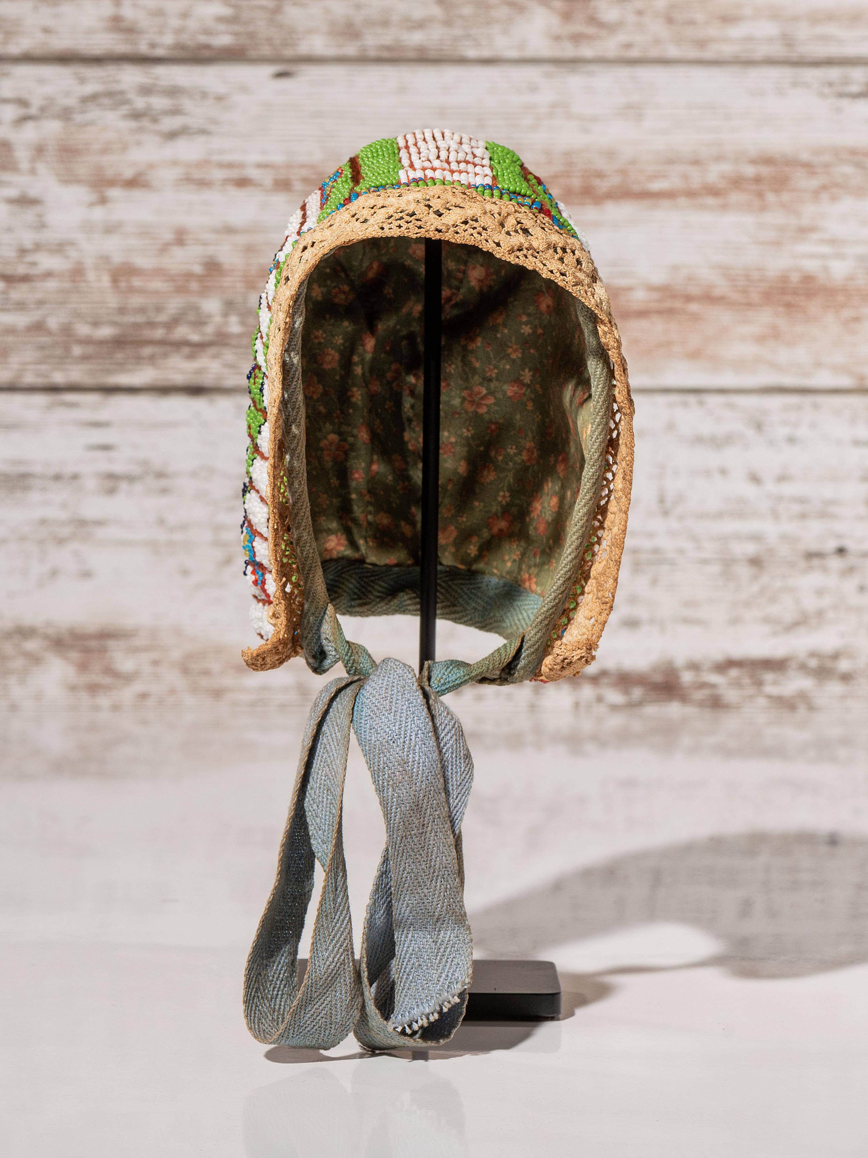 Sioux Child's Beaded Bonnet