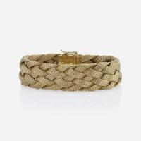 An 18K Gold Woven Bracelet