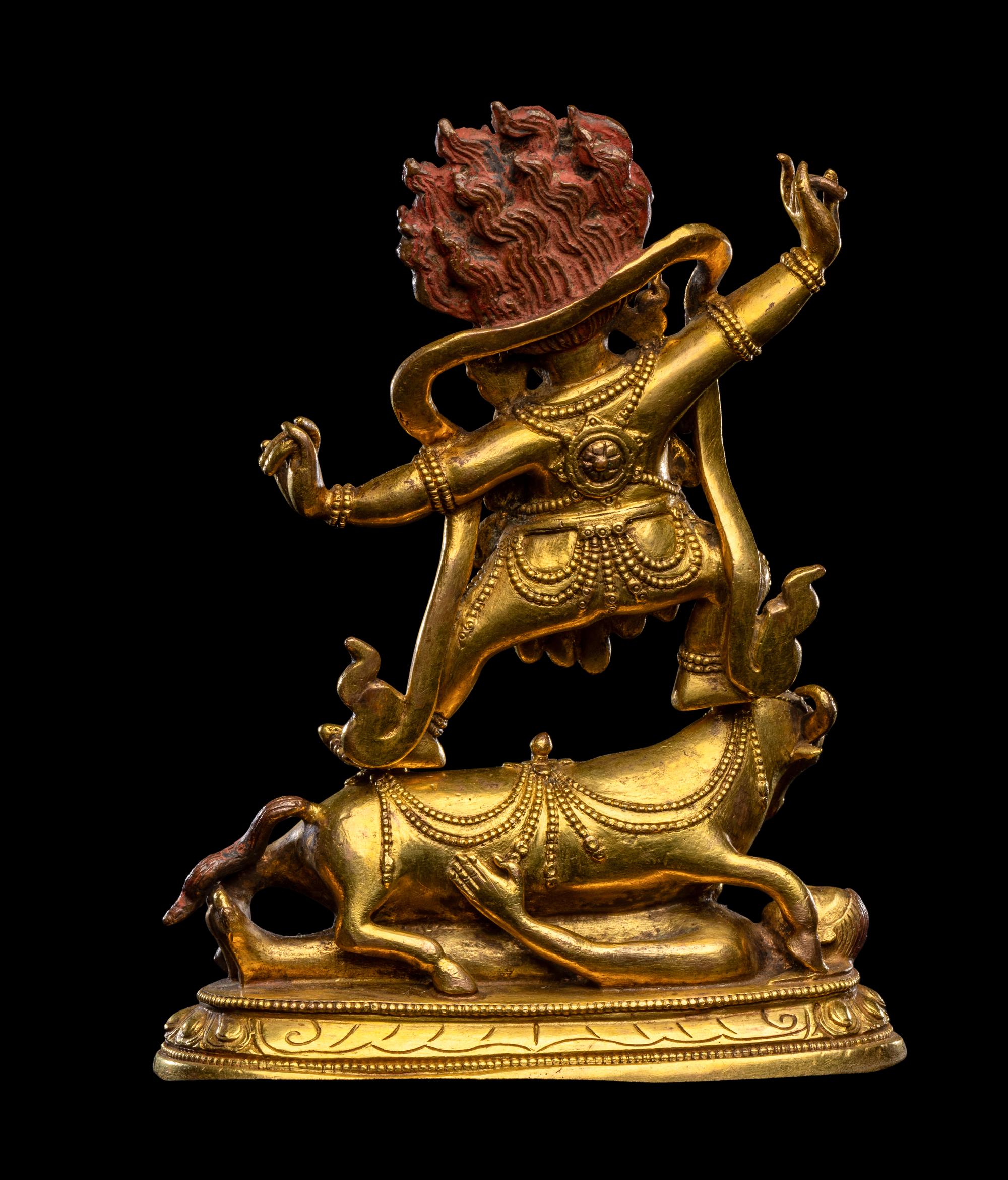 A Chinese Gilt Bronze Figure of Yama