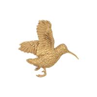 YELLOW GOLD HUMMINGBIRD BROOCH