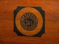 A J & P Coats Four Drawer Oak Advertising Spool Cabinet
