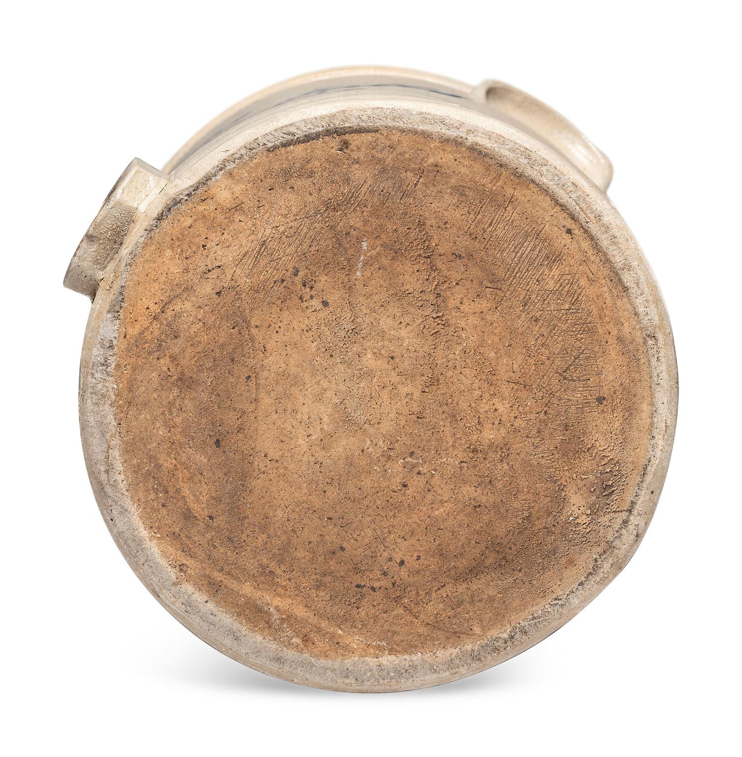 An R.J. Thomas Five-Gallon Script Stoneware Dispenser with Spigot