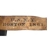 Civil War Era Boston Navy Yard Marked Enlisted Navy Belt & Accoutrement Rig