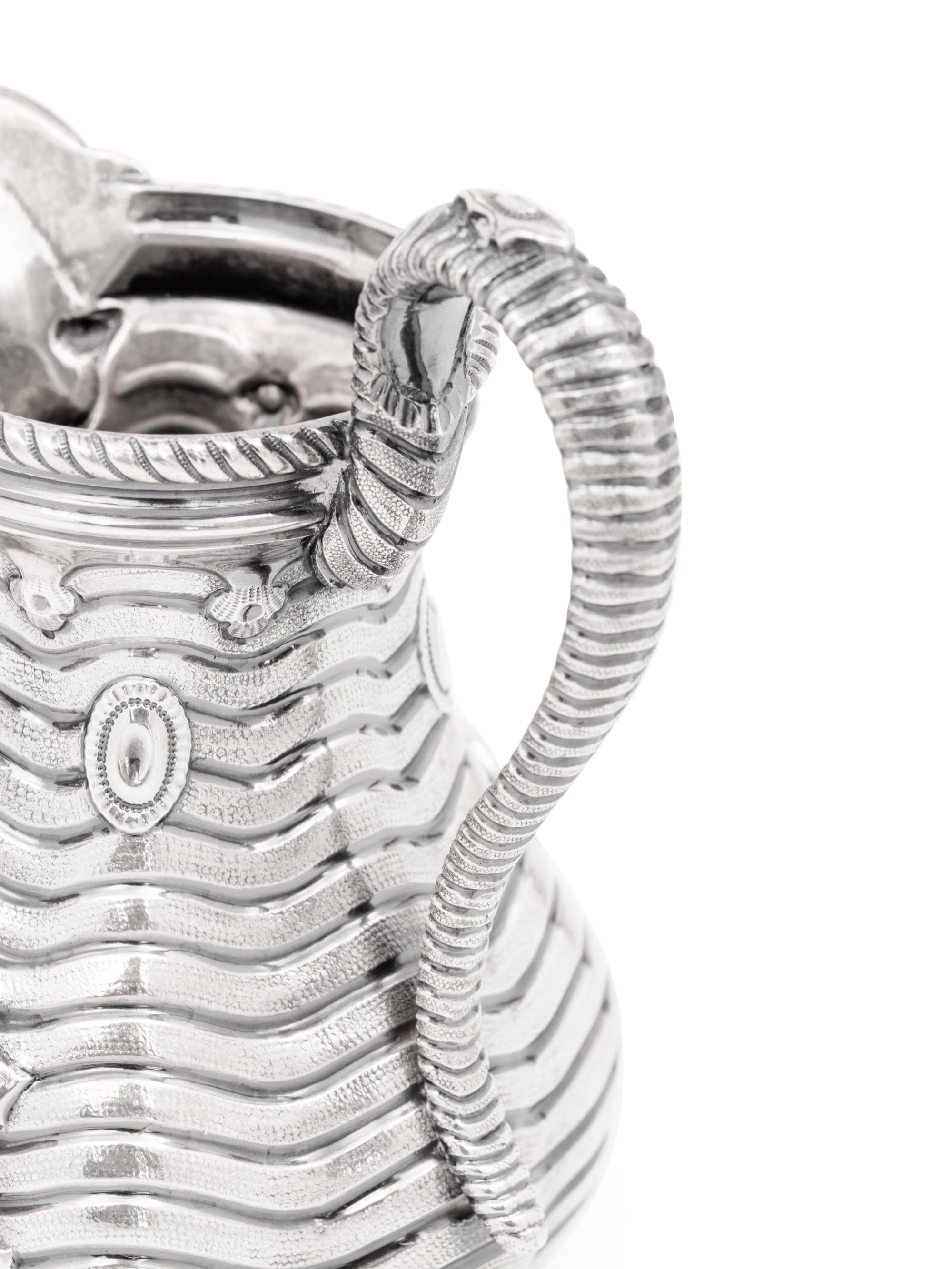 A Grosjean and Woodward for Tiffany and Co. Silver Creamer and Sugar Basket