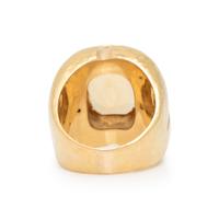 CITRINE AND YELLOW GOLD RING