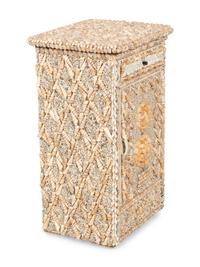 A Shell Encrusted Metal Side Cabinet