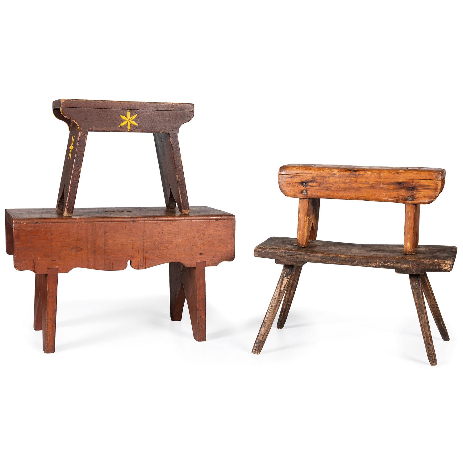 Four Country Joined Foot or Child’s Stools