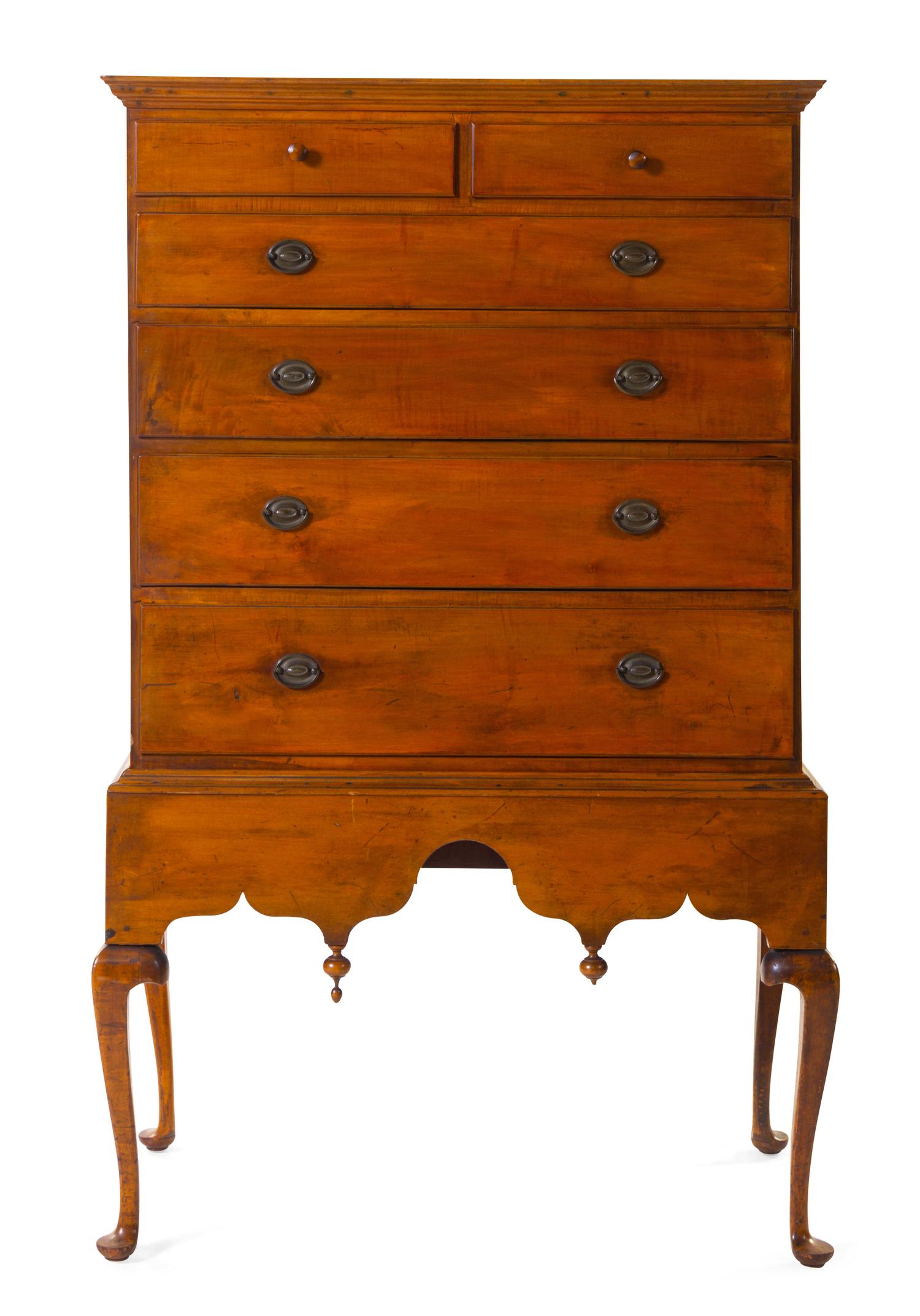 A Queen Anne Maple Highboy