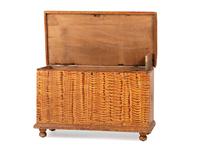 A Country Grain Painted Yellow Poplar Blanket Chest