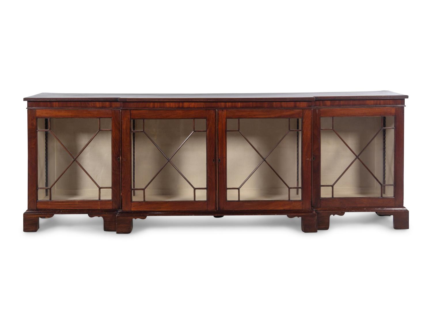A William IV Mahogany Breakfront Cabinet